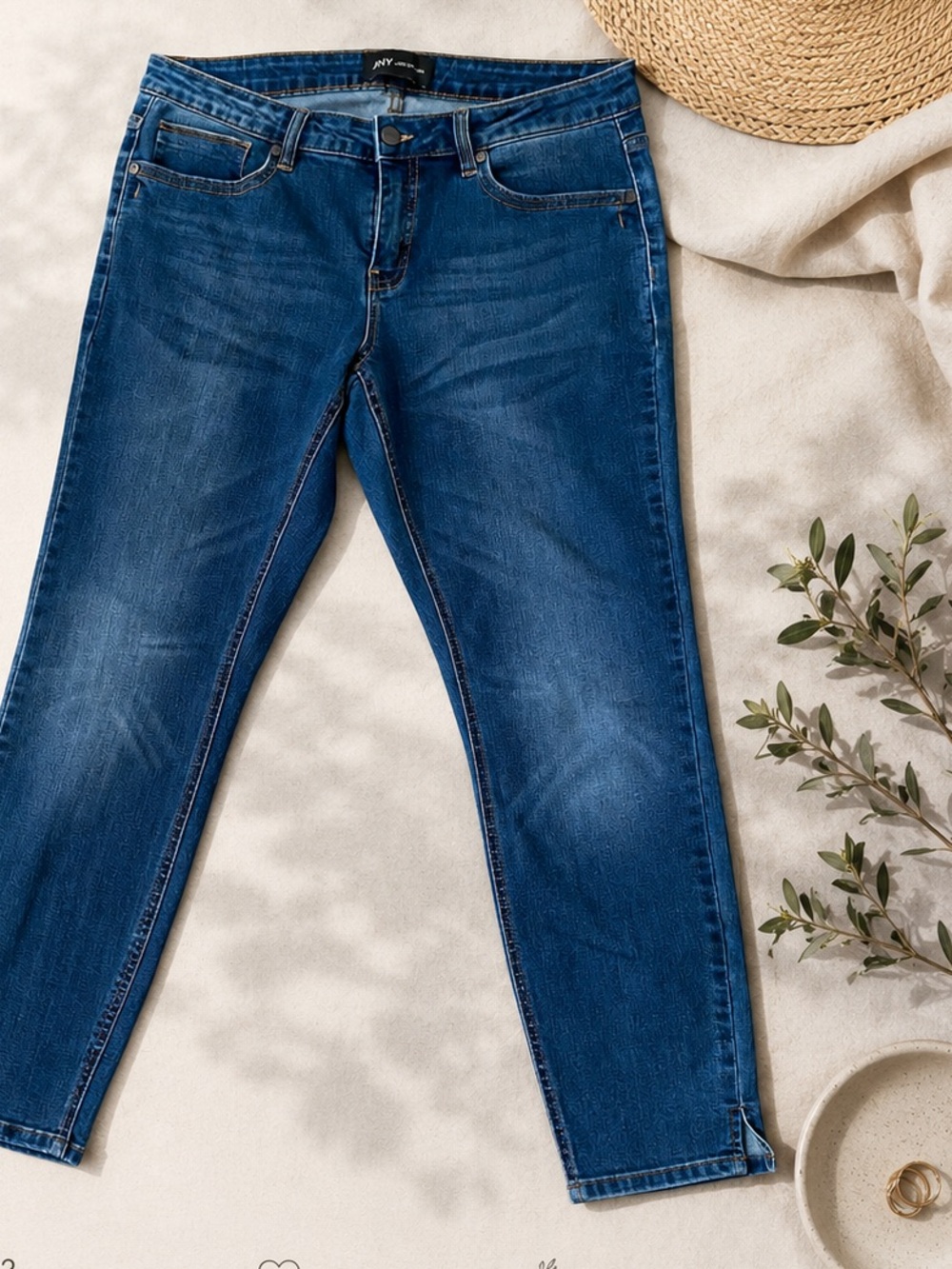 Jones New York Dark Blue Cropped Ankle Jeans